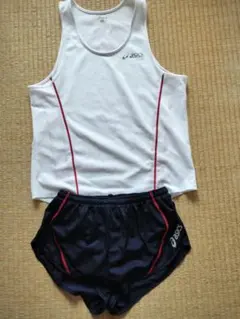 アシックス 陸上　 メンズ　ランシャツ・ランパン　L相当