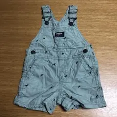 オシュコッシュビゴッシュ　恐竜(ダイナソー)柄　オーバーオール　９Ｍ