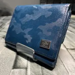 美品】ポーター PORTER ワンダー 長財布 ネイビー カモフラ - メルカリ