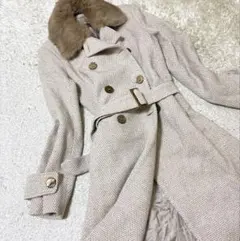 美品✨MACKINTOSH 英国製　ロングコート　2way ファー付　ベルト付