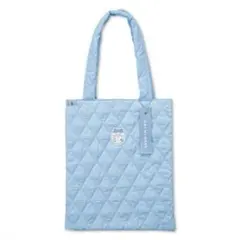 ちいかわ キルティングトートバッグ　ハチワレ ブルー エコバッグ サイドバッグ