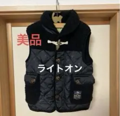 Rignt-on ライトオン　ボアベスト　フリース　110 厚手　美品　自転車柄