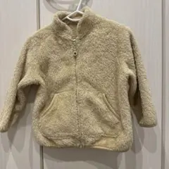 ユニクロ ベージュ フリースジャケット 90cm