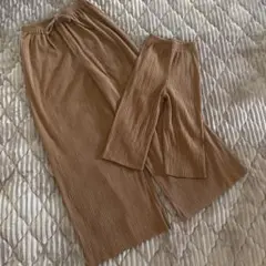 厚手リブパンツ 親子リンク カットオフ ロング long キッズ100