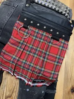 GLyphs punkrockタータンチェック キルトバムフラップショルダー