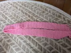 手編み ピンク スヌード