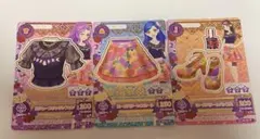 アイカツカード ビジューブラックシフォンローズパターン紫吹蘭 神崎美月 風沢そら