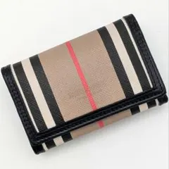 BURBERRY 3つ折財布 アイコンストライプ コンパクトウォレット 折り財布