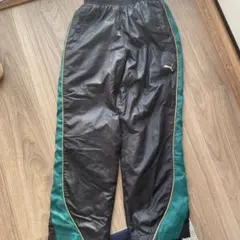 PUMA ジャージパンツ 黒/緑 サイズ130