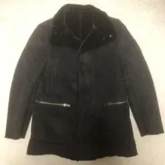 カルバンクライン　ボアスウェードコート　裏ボア　2way スタンドネック　M