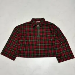 Ciaopanic チェック ハーフジップ トップス F（B833）