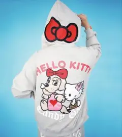 上下セット サンリオハウス キティ アップリケ スウェット グレー