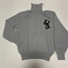 新品 Jardin タートルネック ニット ウール100% グレー