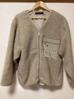 (NEVERIA) Acquiesceベージュ フリースジャケット Lサイズ