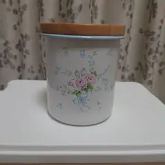 期間限定SALE！ビンテージ！70s 花柄 陶器製 キャニスター 保存容器
