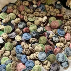 カメオ デコパーツ ブローチ 指輪 ネックレス イアリング プラパーツ