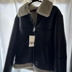 ZARA ブラック レザー ジャケット