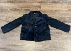コムサイズム　ベロア　ブラック　ボタン付きジャケット 90