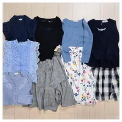 フェミニン系ブランド　9点セット　ブルー系カラー　レディース服まとめ売り