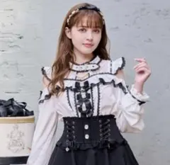 3つリボンフロントチョーカーブラウス リズリサ LIZLISA 3連リボン