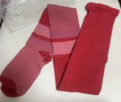 ジェーンマープル　タイツ　赤　ボーダー