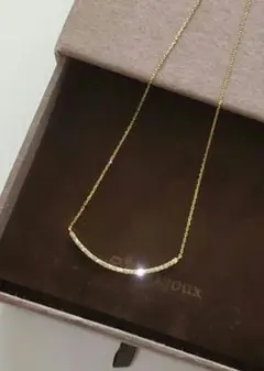 k18スマイルネックレス0.2ct 4cm - メルカリ