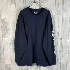 CARHARTT ネイビー 長袖カットソー ロゴ入り
