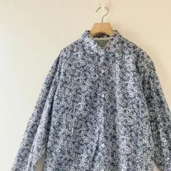 GANESH ガネーシュ リバティ 花柄 シャツ 長袖 ブラウス ブルー M