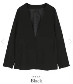 ベーシックカラーレスジャケット ブラックのサムネイル
