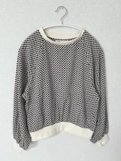 [最終値引き]Ray Cassinオフホワイト幾何学模様長袖トップス