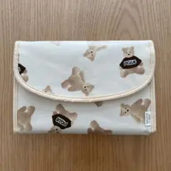 くま 熊 ジェラートピケ　母子手帳ケース　Lサイズ