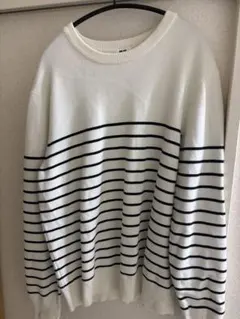 UNIQLO ボートネック ストライプニット L