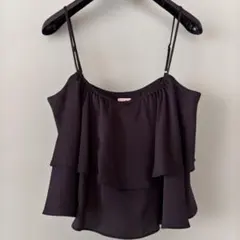 H&M キャミソール ブラック フリルデザインのサムネイル