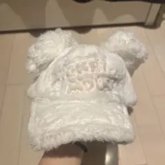 ミッキーマウス ポンポン付きホワイトキャップ