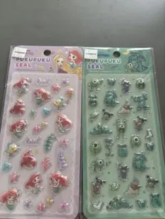 プクプクシール　アリエル　モンスターズインク　ディズニー　pukupukuシール