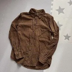 ユニクロ　チェック柄長袖シャツ　S