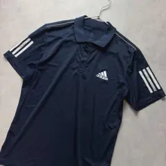 アディダス 半袖 ポロシャツ AEROREADY 紺 メンズ M
