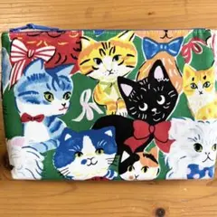 ハンドメイド　ポーチ　猫　黒猫　ハチワレ　マンチカン　ペルシャ　三毛猫　雑貨