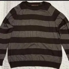 90s PERRY ELLIS ボーダー柄 ニットセーターのサムネイル