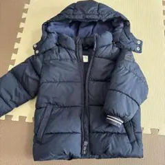 ネイビー フード付きダウンジャケット 95cm