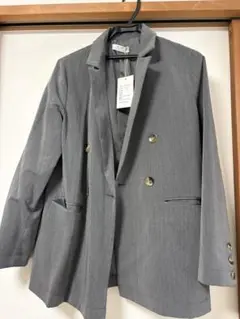 BLATE グレー ダブルブレスト テーラードジャケット M