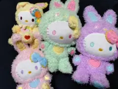 レア　ハローキティ　キティ　カラフルバニー　4点セット