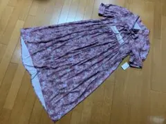 新品☆ アクシーズファムのローズレース柄ボータイワンピース