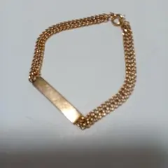 ゴールドカラー ブレスレット プレートモチーフ