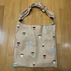 ear PAPILLONNER カップ刺繍 ワンハンドルバッグ　ベージュ系