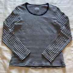 【フライス地】無印良品 MUJI 良品計画 ボーダー 長袖 ロンT カットソー