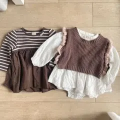 美品 ワンピース 2点セット 80cm 春服