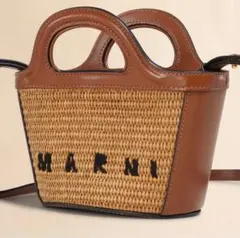 【超美品・綺麗】MARNI ブラウン TROPICALIA BAG MICRO