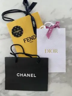 CHANEL Dior Fendi ショップ袋 3点セット
