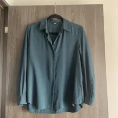 UNIQLO ダークグリーン 長袖シャツ M